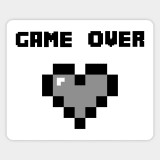 game over pixel heart Magnet